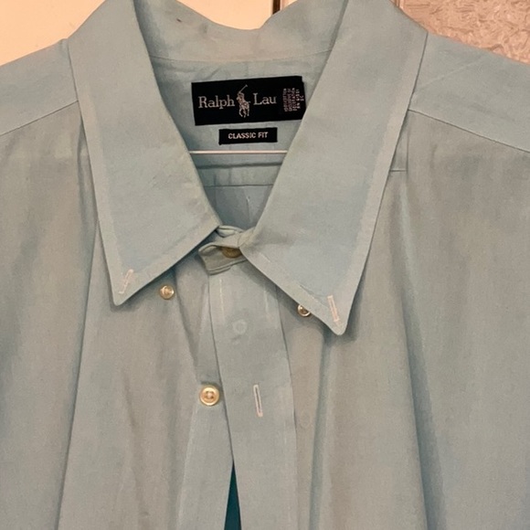 Ralph Lauren dress shirt 2xlt button down starched and ready to wear - Picture 2 of 3